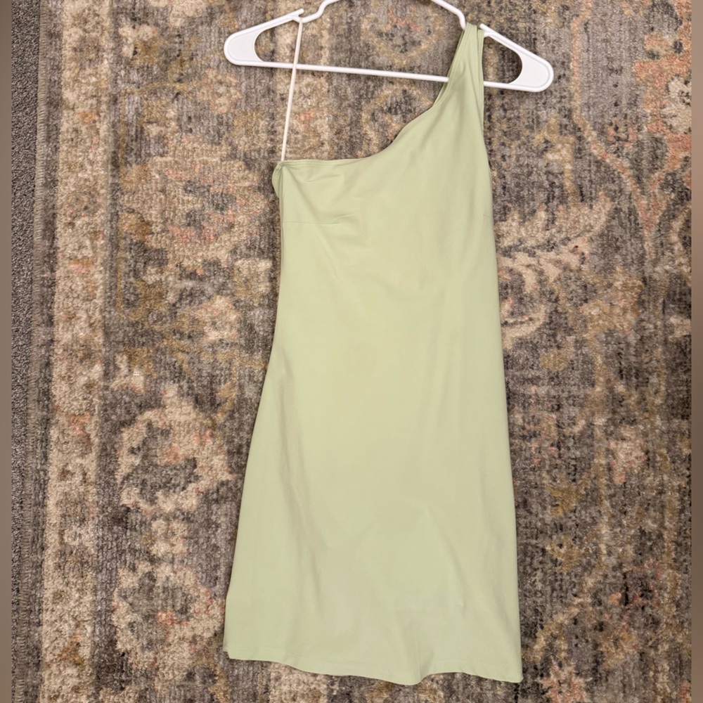 Abercrombie & Fitch One Shoulder Light Green Dress